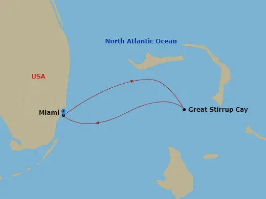 Itinerary schematic diagram