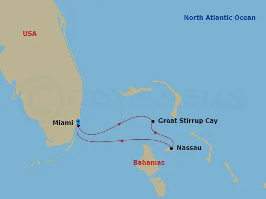 Itinerary schematic diagram