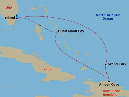 Itinerary schematic diagram
