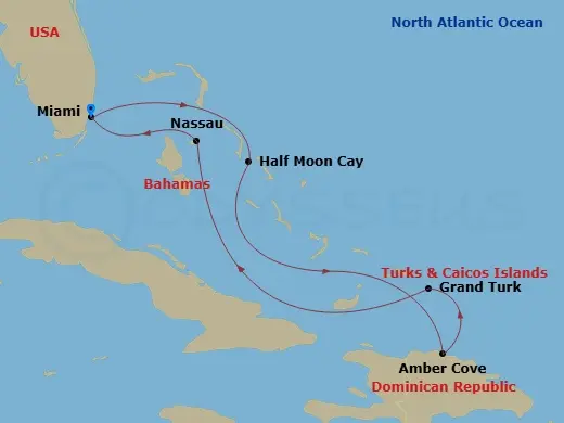 Itinerary schematic diagram