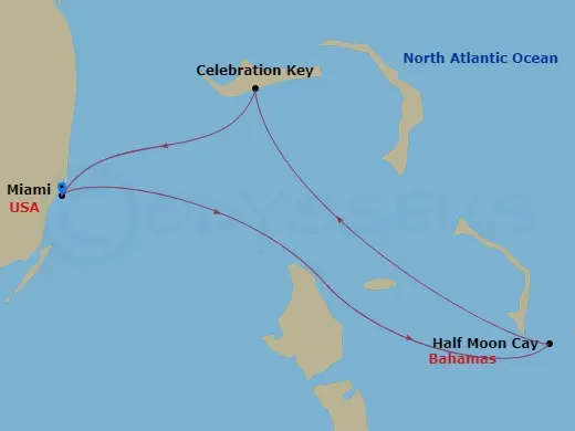 Itinerary schematic diagram