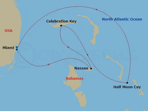 Itinerary schematic diagram