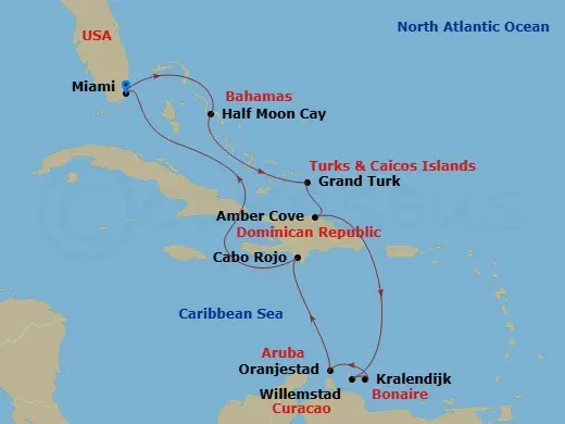 Itinerary schematic diagram