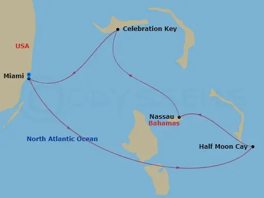 Itinerary schematic diagram