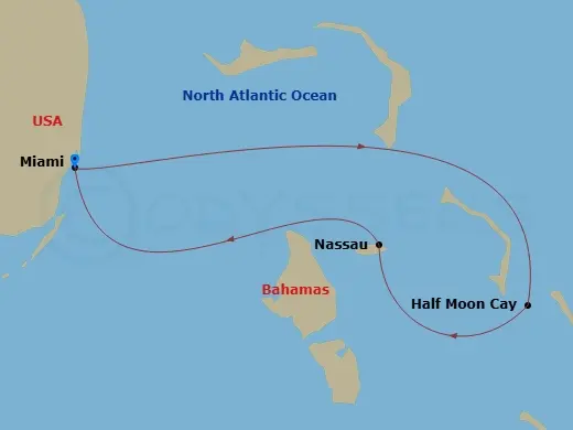 Itinerary schematic diagram