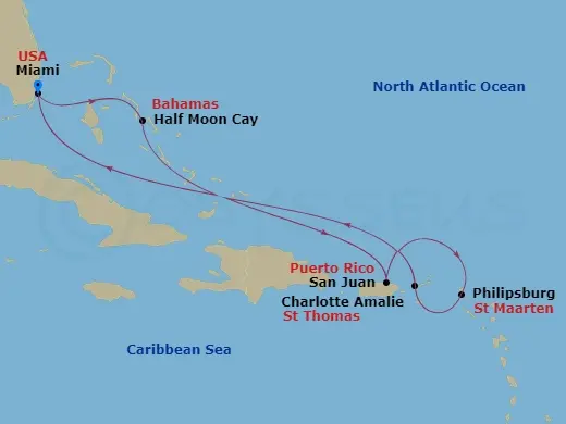 Itinerary schematic diagram