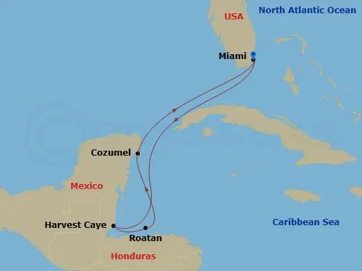 Itinerary schematic diagram