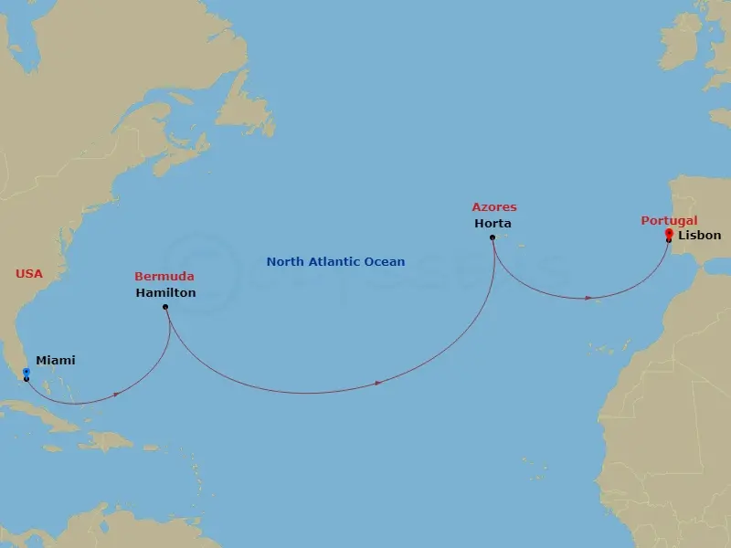 Itinerary schematic diagram