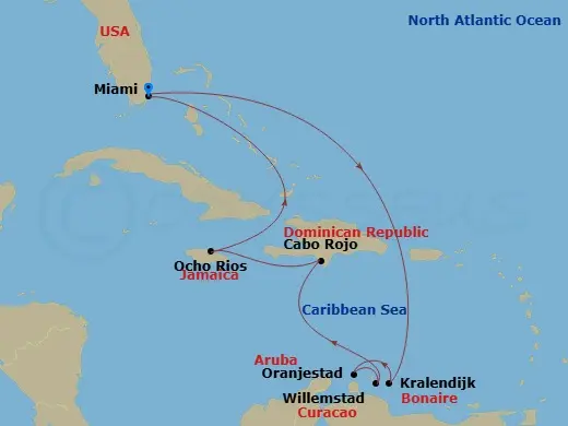 Itinerary schematic diagram