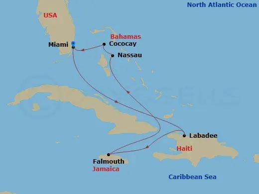 Itinerary schematic diagram