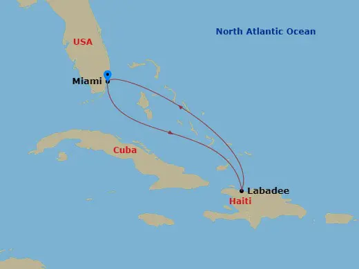 Itinerary schematic diagram