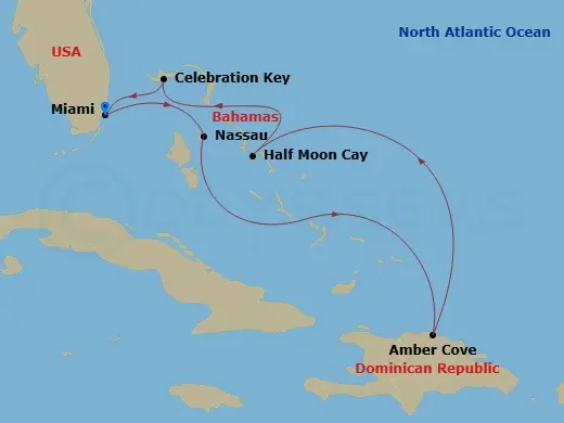 Itinerary schematic diagram