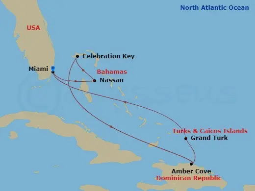 Itinerary schematic diagram