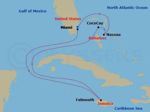 Itinerary schematic diagram