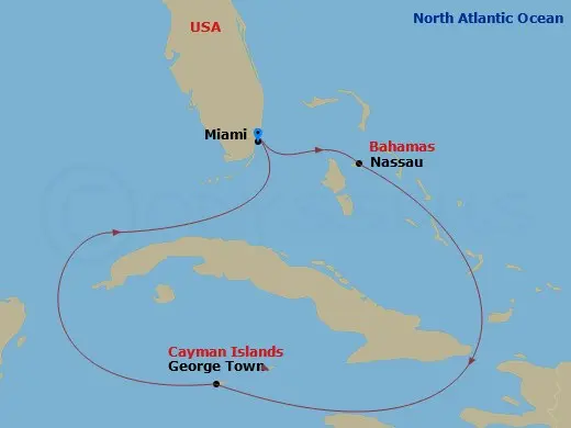 Itinerary schematic diagram