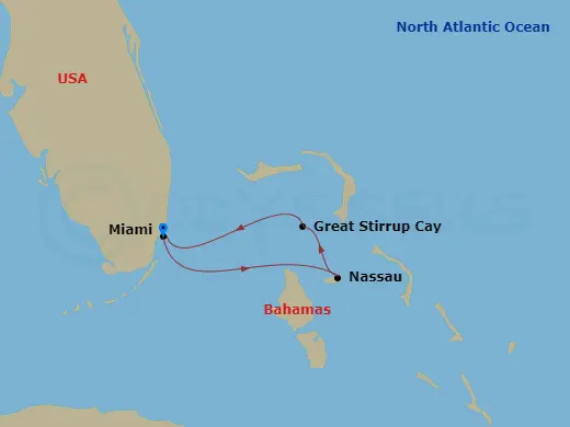 Itinerary schematic diagram