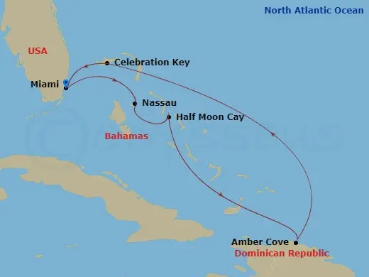 Itinerary schematic diagram