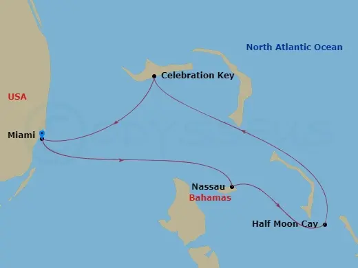 Itinerary schematic diagram