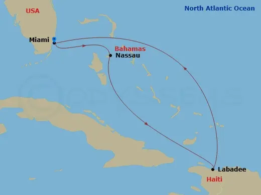 Itinerary schematic diagram