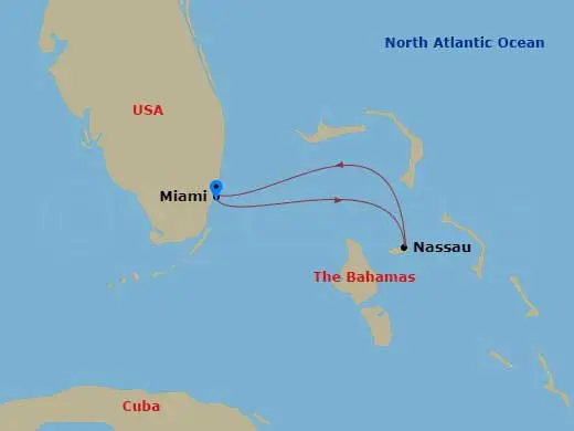 Itinerary schematic diagram