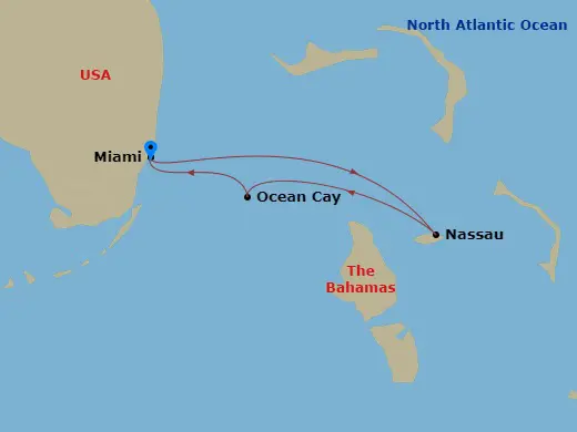 Itinerary schematic diagram