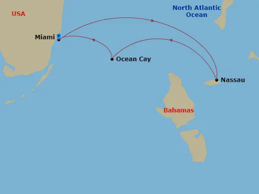 Itinerary schematic diagram