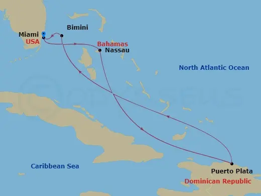 Itinerary schematic diagram