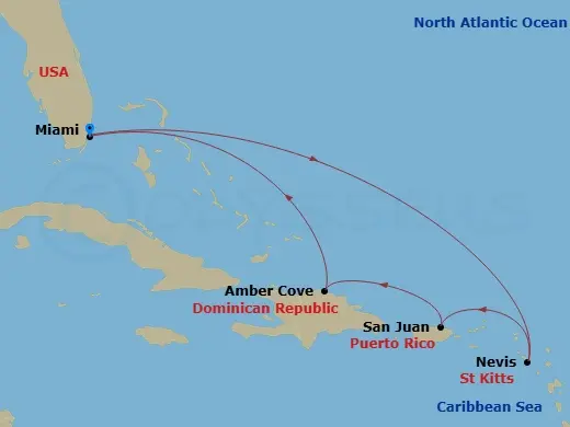 Itinerary schematic diagram