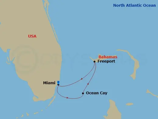 Itinerary schematic diagram