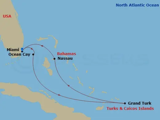 Itinerary schematic diagram