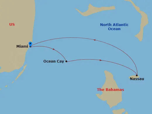 Itinerary schematic diagram