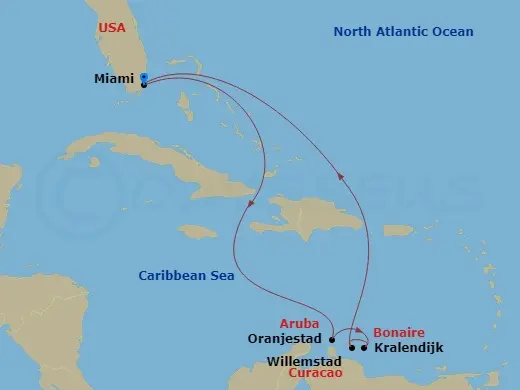 Itinerary schematic diagram