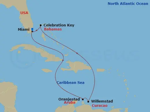 Itinerary schematic diagram
