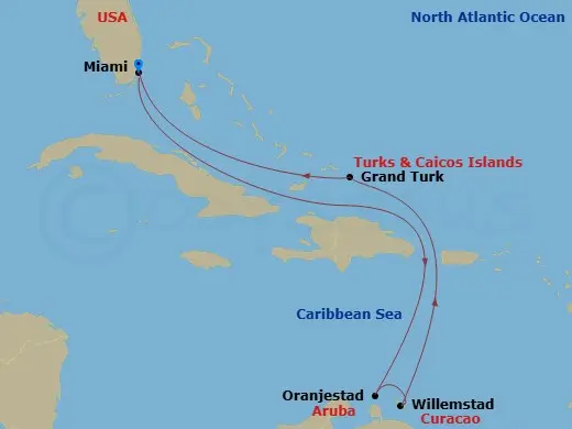 Itinerary schematic diagram