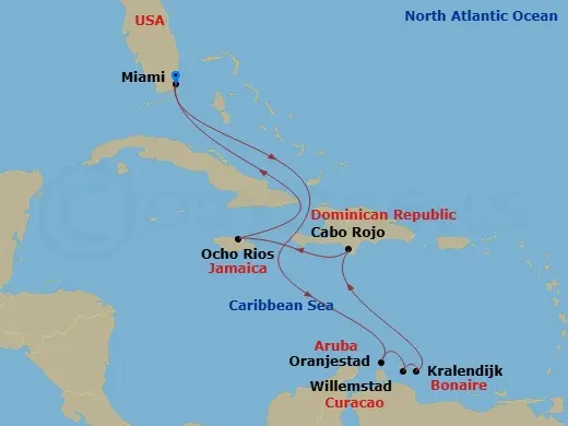 Itinerary schematic diagram