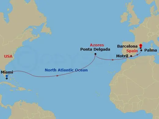 Itinerary schematic diagram