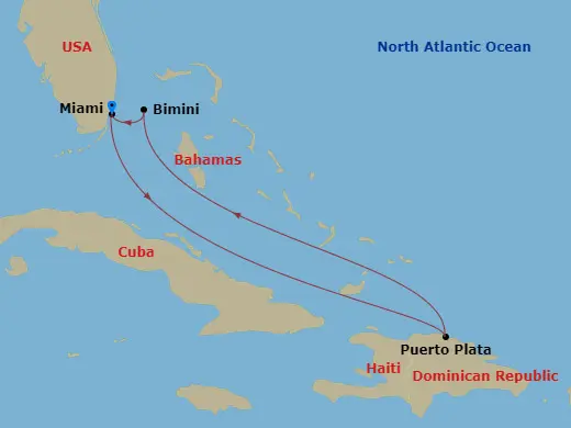 Itinerary schematic diagram