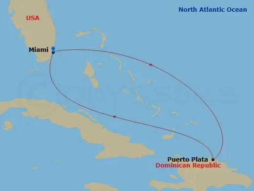 Itinerary schematic diagram