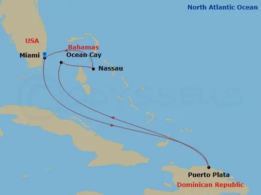 Itinerary schematic diagram