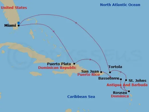 Itinerary schematic diagram