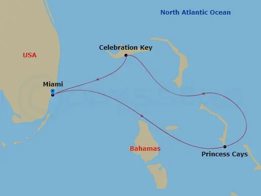Itinerary schematic diagram