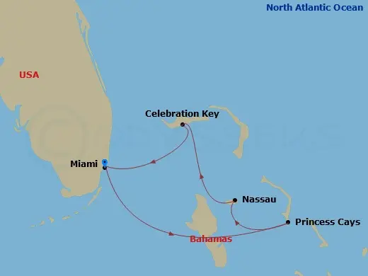 Itinerary schematic diagram