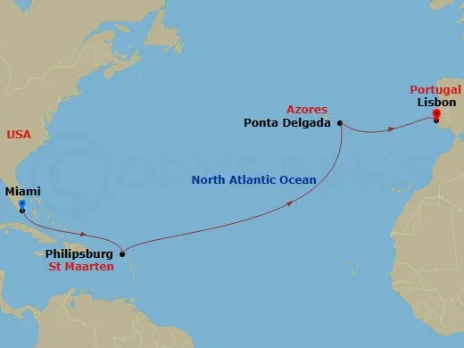 Itinerary schematic diagram
