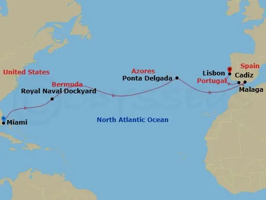 Itinerary schematic diagram