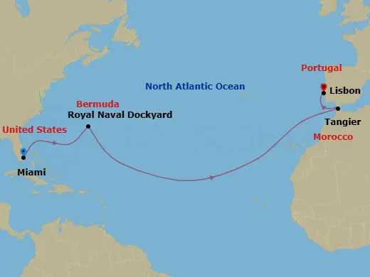 Itinerary schematic diagram