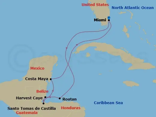 Itinerary schematic diagram