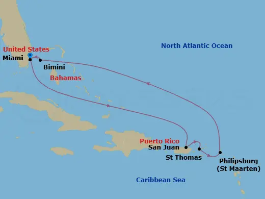 Itinerary schematic diagram