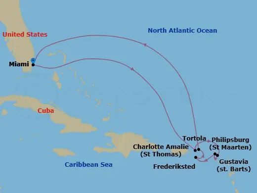 Itinerary schematic diagram