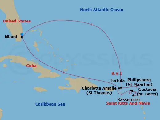 Itinerary schematic diagram