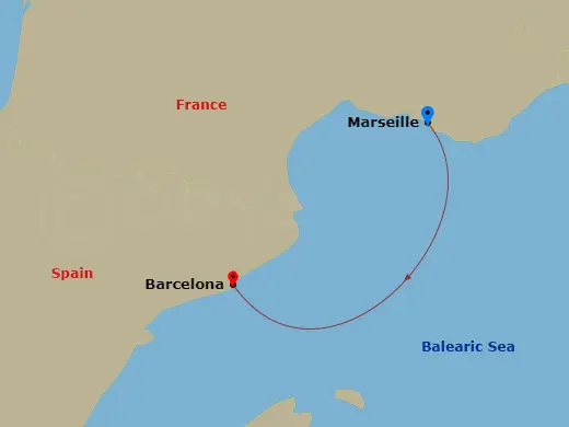 Itinerary schematic diagram